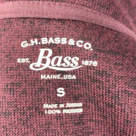 G.H. Bass & Co Tunic Jacket SZ S Maroon/Black Warm Drawstrings Inside For Fit - Picture 9 of 12